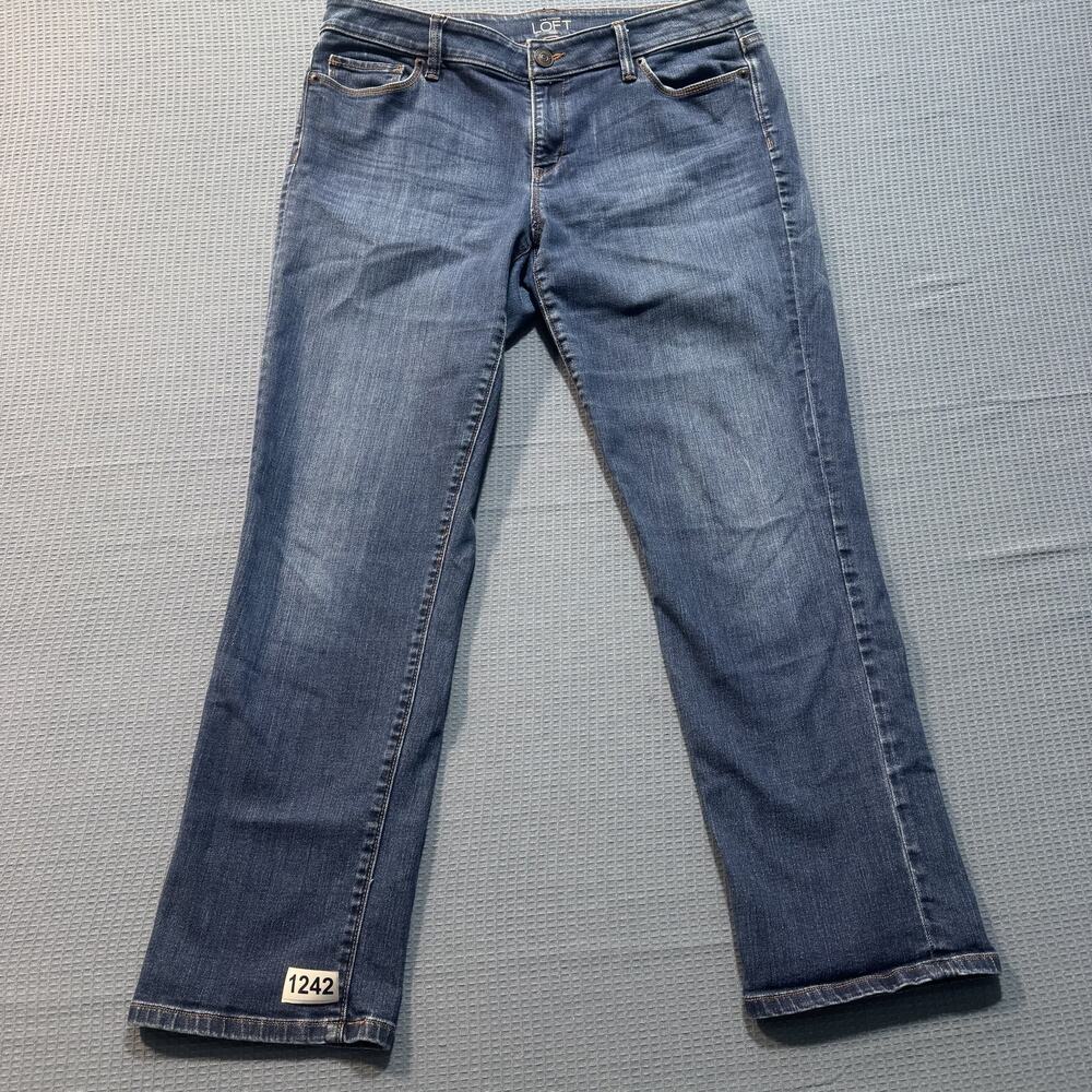 Ann Taylor Loft Curvy Straight Jeans Women Sz‎ 10 Blue Pre-Owned Excellent